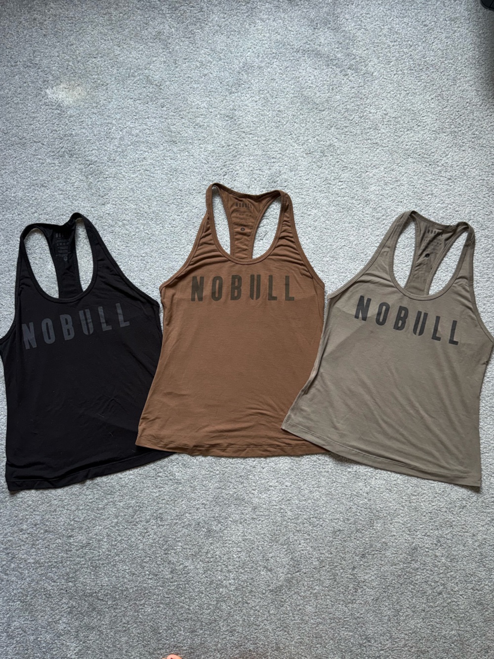 NOBULL Womens Performance Tanks- Black, Brown & Olive